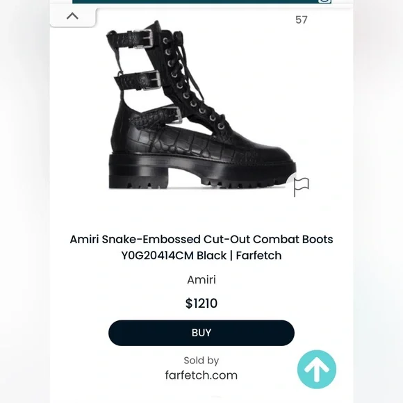 AMIRI CUT OUT COMBAT BOOT - Picture 3 of 12